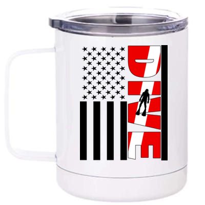 Diver American Flag 12 oz Stainless Steel Tumbler Cup