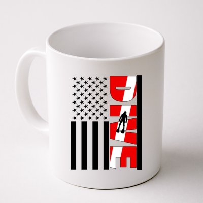 Diver American Flag Coffee Mug