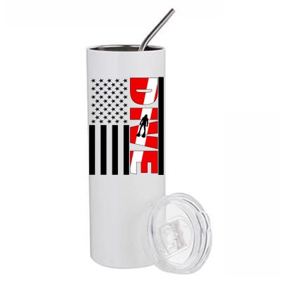 Diver American Flag Stainless Steel Tumbler