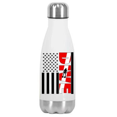 Diver American Flag Stainless Steel Insulated Water Bottle