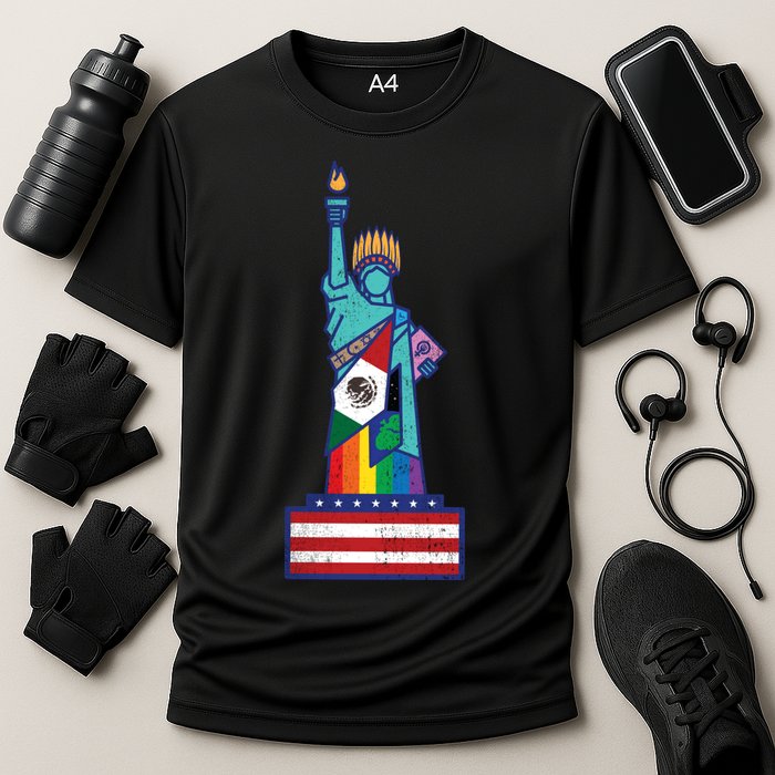 Diverse Statue Of Liberty Cooling Performance Crew T-Shirt