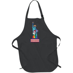 Diverse Statue Of Liberty Full-Length Apron With Pockets