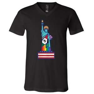 Diverse Statue Of Liberty V-Neck T-Shirt