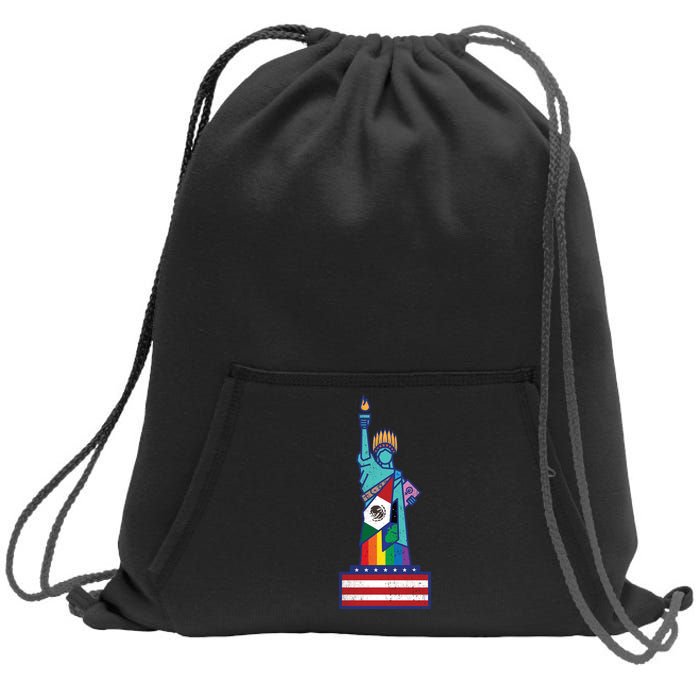 Diverse Statue Of Liberty Sweatshirt Cinch Pack Bag