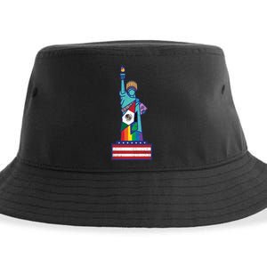 Diverse Statue Of Liberty Sustainable Bucket Hat