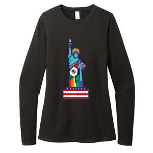 Diverse Statue Of Liberty Womens CVC Long Sleeve Shirt