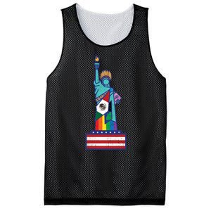 Diverse Statue Of Liberty Mesh Reversible Basketball Jersey Tank