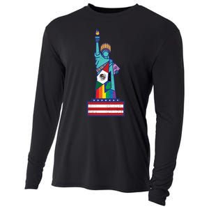 Diverse Statue Of Liberty Cooling Performance Long Sleeve Crew