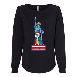 Diverse Statue Of Liberty Womens California Wash Sweatshirt