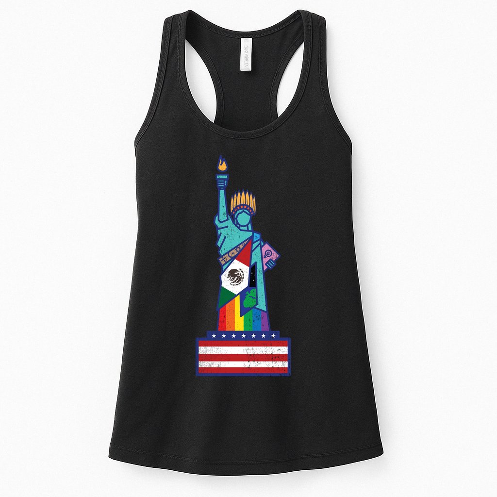 Diverse Statue Of Liberty Womens Tank Top