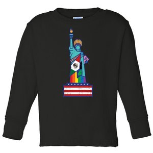 Diverse Statue Of Liberty Toddler Long Sleeve Shirt