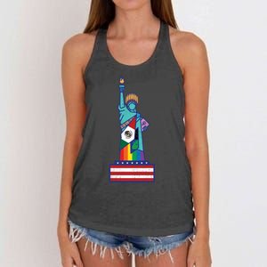 Diverse Statue Of Liberty Women's Knotted Racerback Tank