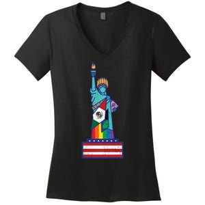 Diverse Statue Of Liberty Women's V-Neck T-Shirt