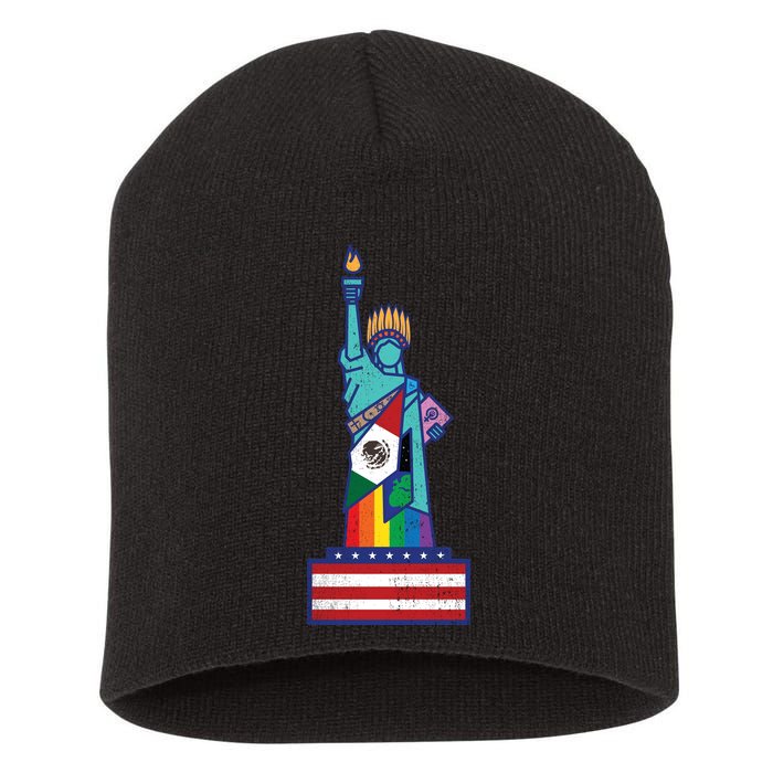 Diverse Statue Of Liberty Short Acrylic Beanie