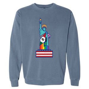 Diverse Statue Of Liberty Garment-Dyed Sweatshirt