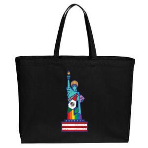 Diverse Statue Of Liberty Cotton Canvas Jumbo Tote