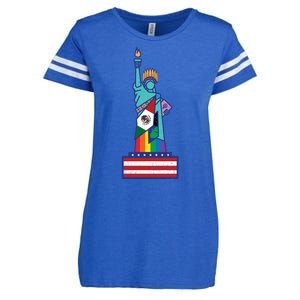 Diverse Statue Of Liberty Enza Ladies Jersey Football T-Shirt