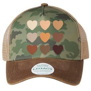 Diversity Skintones Hearts  Legacy Tie Dye Trucker Hat