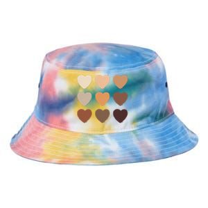 Diversity Skintones Hearts  Tie Dye Newport Bucket Hat