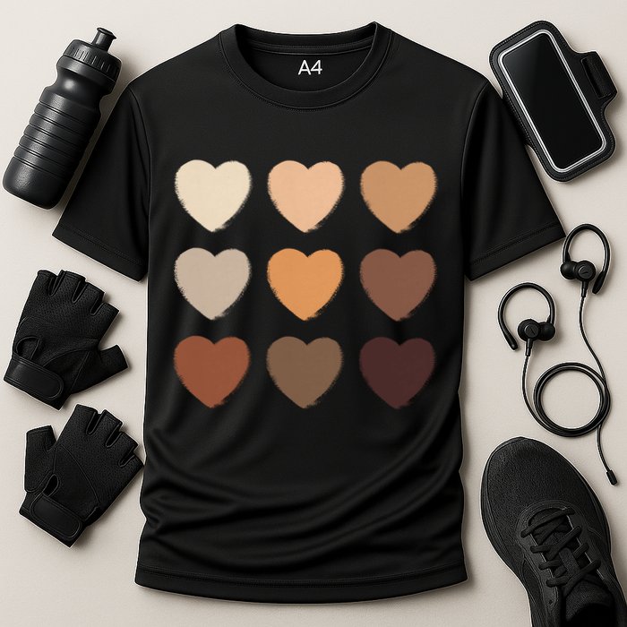 Diversity Skintones Hearts  Cooling Performance Crew T-Shirt