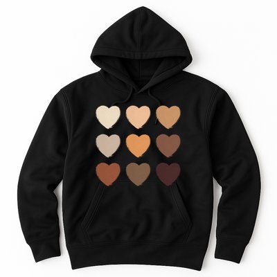 Diversity Skintones Hearts  Hoodie