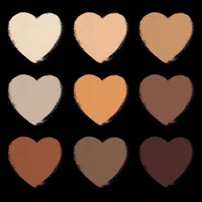 Diversity Skintones Hearts  T-Shirt