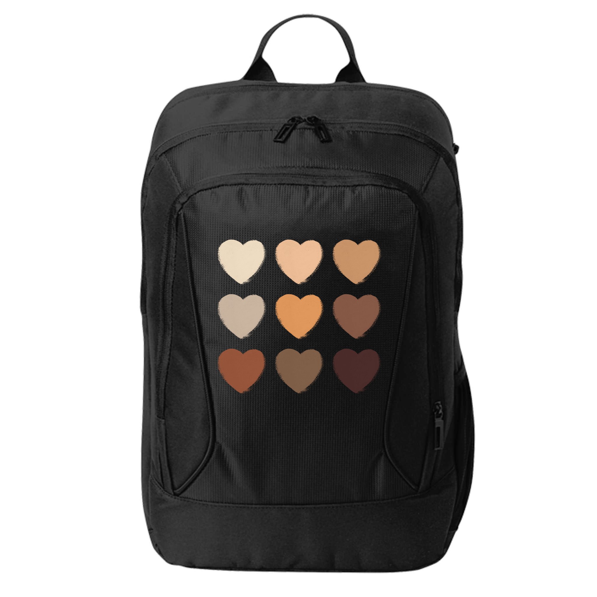 Diversity Skintones Hearts  City Backpack