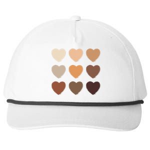 Diversity Skintones Hearts  Snapback Five-Panel Rope Hat