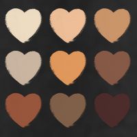 Diversity Skintones Hearts  Adult Drive Performance Visor