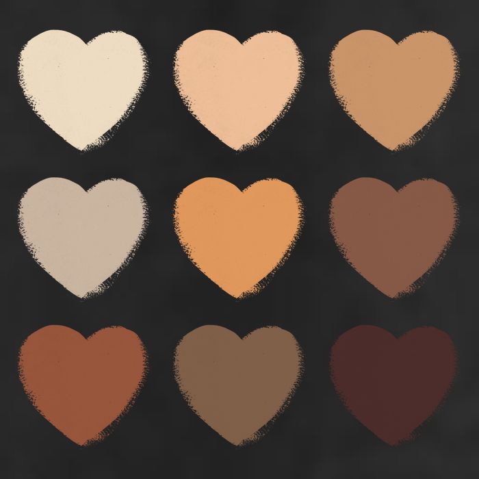 Diversity Skintones Hearts  Adult Drive Performance Visor