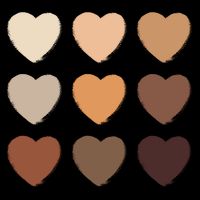Diversity Skintones Hearts  Mug