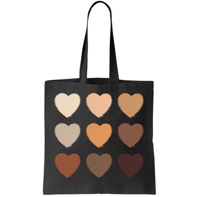 Diversity Skintones Hearts  Tote Bag