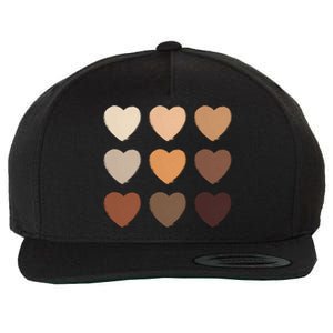 Diversity Skintones Hearts  Wool Snapback Cap