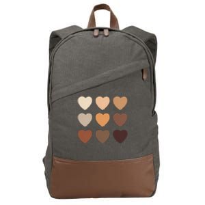 Diversity Skintones Hearts  Cotton Canvas Backpack