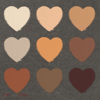 Diversity Skintones Hearts  Cotton Canvas Backpack