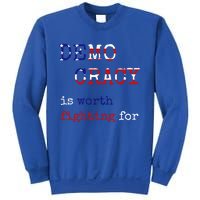 Democracy Is Worth Fighting For Democrats Democratic Sign Gift Sweatshirt