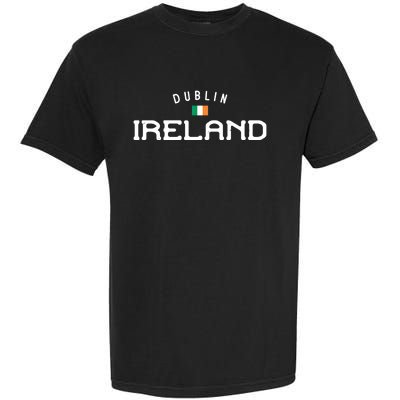 Dublin Ireland With Distressed Irish Flag Design Gift Garment-Dyed Heavyweight T-Shirt