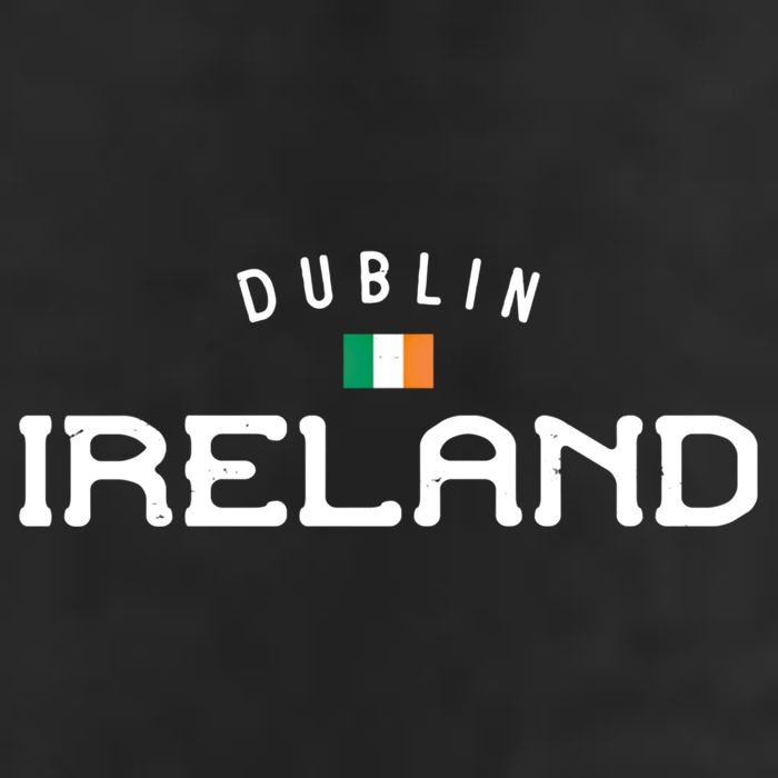 Dublin Ireland With Distressed Irish Flag Design Gift 7 Panel Mesh Trucker Snapback Hat