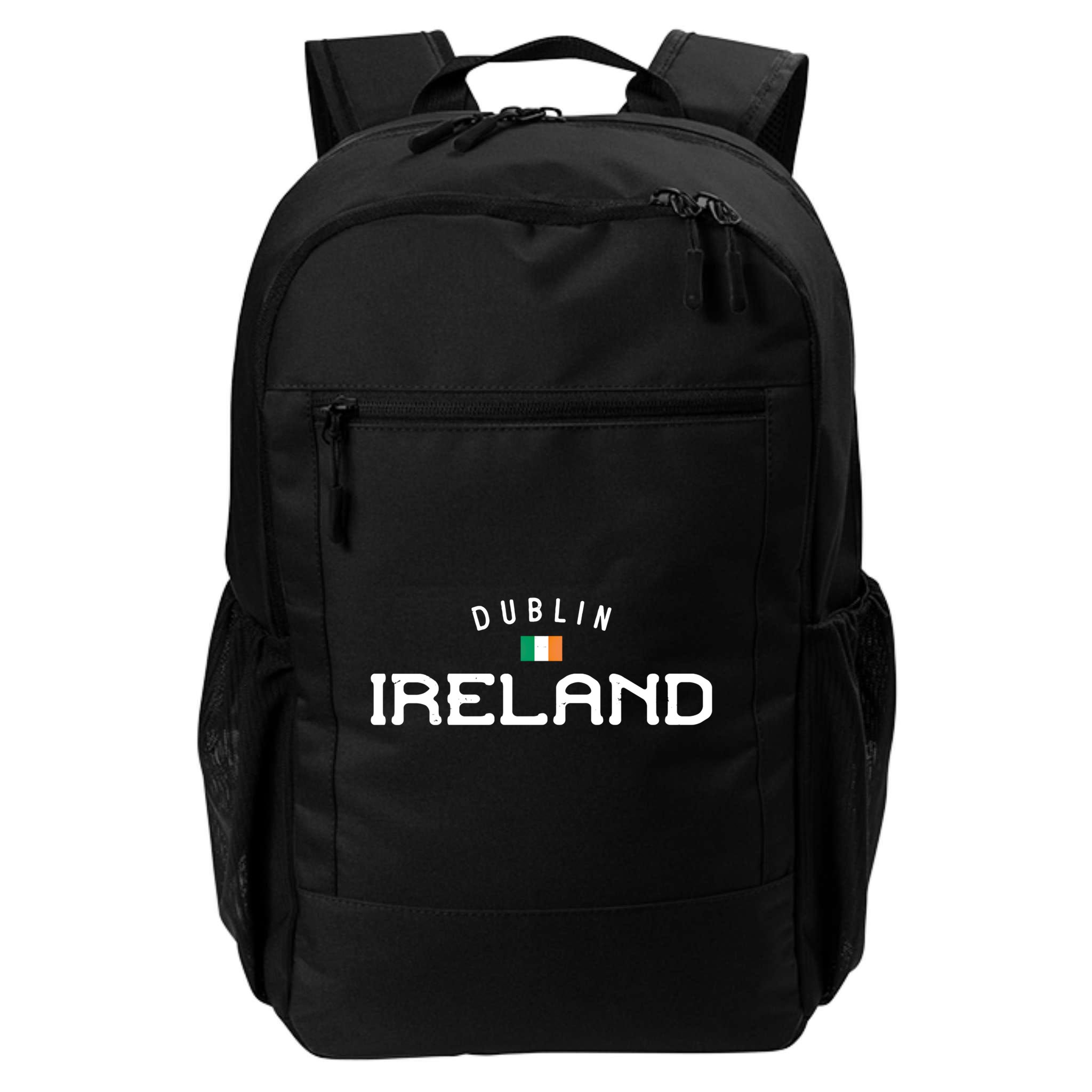 Dublin Ireland With Distressed Irish Flag Design Gift Backpack