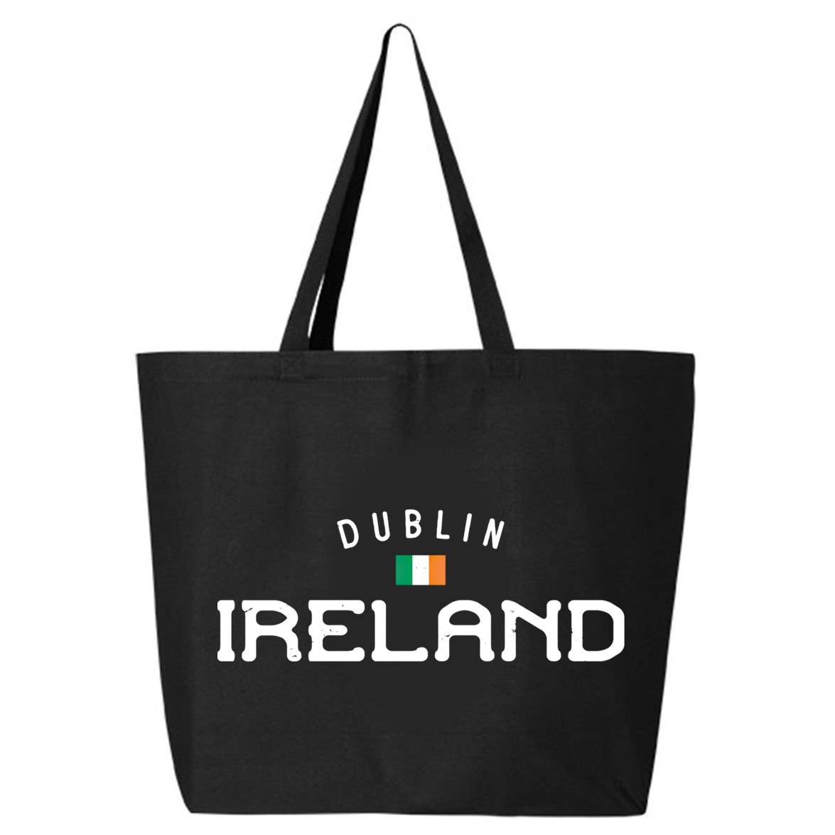 Dublin Ireland With Distressed Irish Flag Design Gift 25L Jumbo Tote