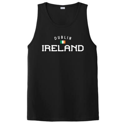 Dublin Ireland With Distressed Irish Flag Design Gift PosiCharge Competitor Tank