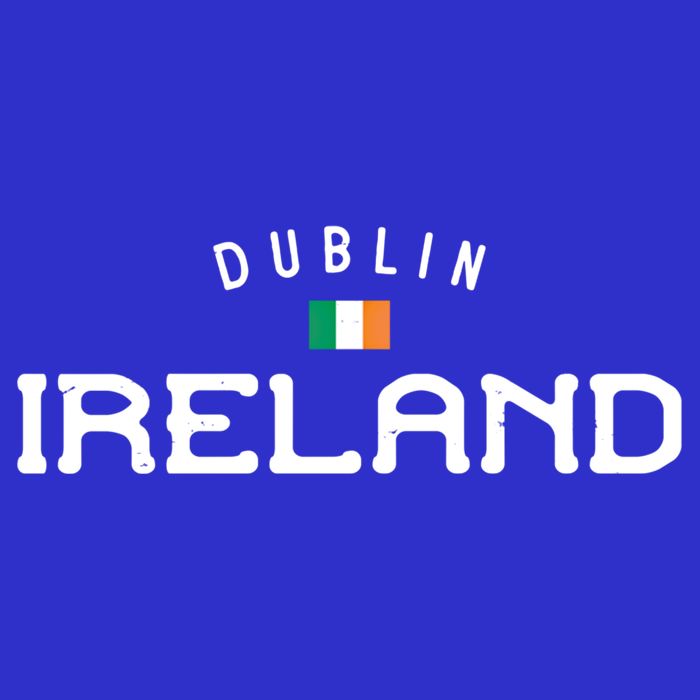 Dublin Ireland With Distressed Irish Flag Design Gift Zip Tote Bag
