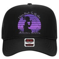 Dandelion I Wear Purple For My Mom Alzheimers Awareness High Crown Mesh Back Trucker Hat