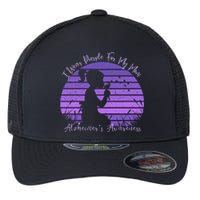 Dandelion I Wear Purple For My Mom Alzheimers Awareness Flexfit Unipanel Trucker Cap