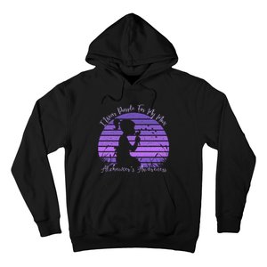 Dandelion I Wear Purple For My Mom Alzheimers Awareness Hoodie