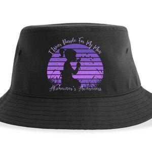 Dandelion I Wear Purple For My Mom Alzheimers Awareness Sustainable Bucket Hat