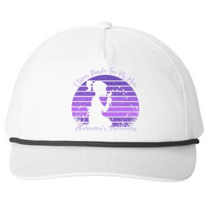 Dandelion I Wear Purple For My Mom Alzheimers Awareness Snapback Five-Panel Rope Hat