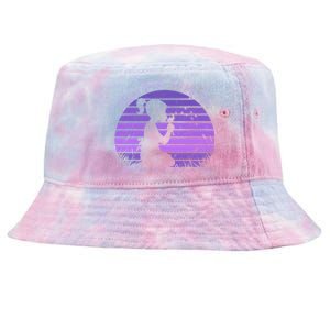 Dandelion I Wear Purple For My Mom Alzheimers Awareness Tie-Dyed Bucket Hat