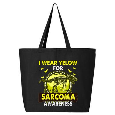 Dinosaur I Wear Yellow For Sarcoma Awareness Gift 25L Jumbo Tote