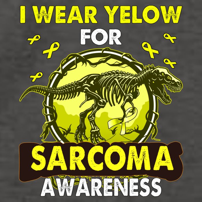 Dinosaur I Wear Yellow For Sarcoma Awareness Gift Vector Backpack